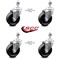 Service Caster 4 Inch Phenolic Wheel Swivel 12mm Threaded Stem Caster Set SCC-TS20S414-PHR-M1215-4 - alternate 2